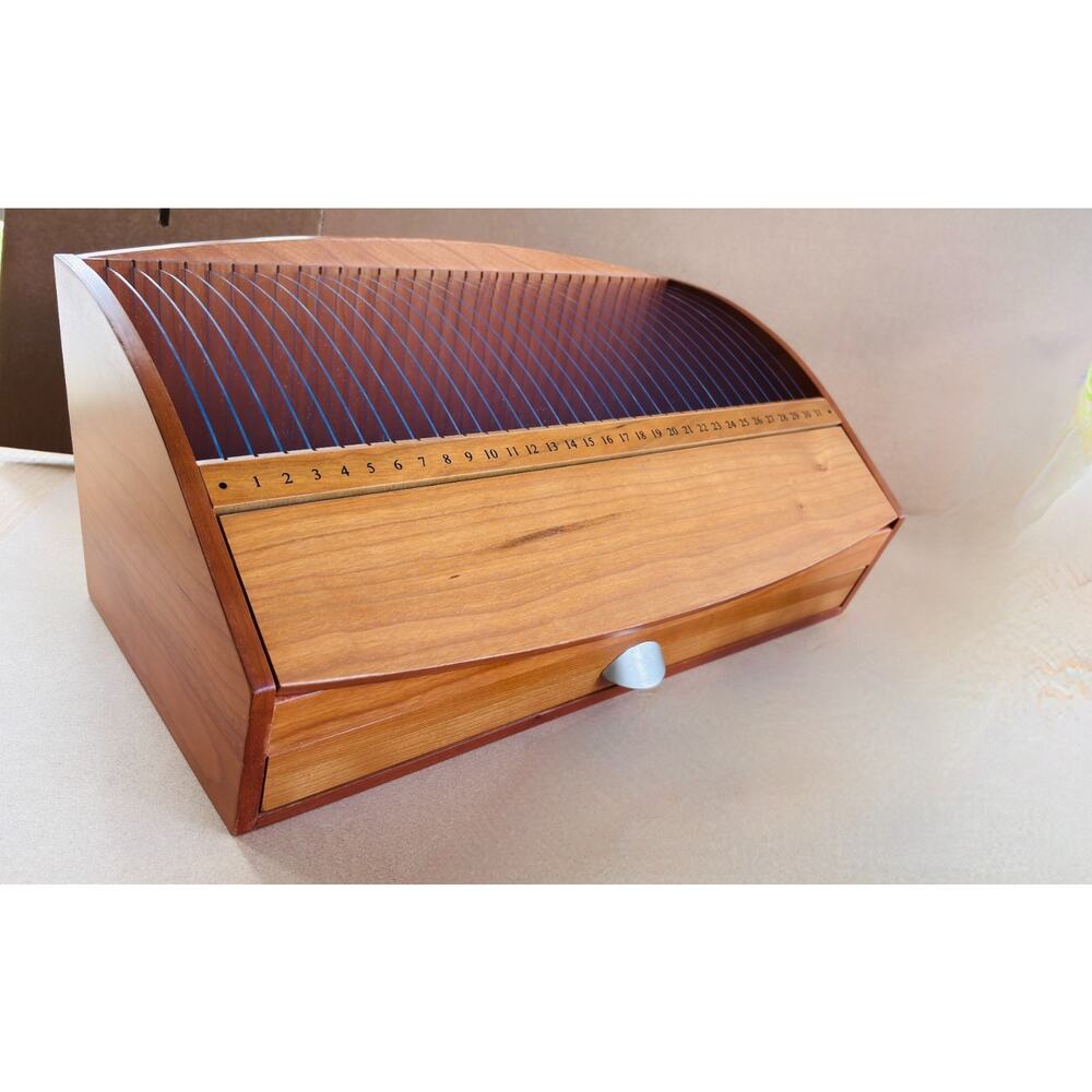 Mid Century Modern Cherry Desk Organizer Levenger Victorious Station